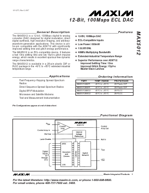 MAX5012 Datasheet PDF Maxim Integrated