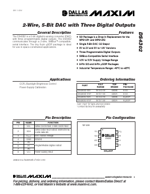 DS4302Z-020 Datasheet PDF Maxim Integrated