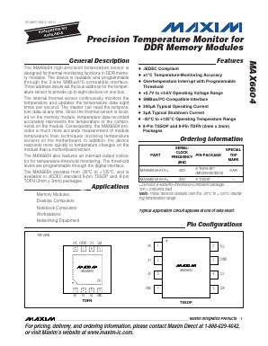 MAX6604AATA+ Datasheet PDF Maxim Integrated