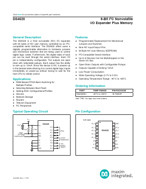 DS4520 Datasheet PDF Maxim Integrated