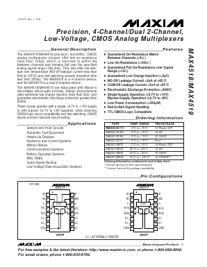 MAX4519C Datasheet PDF Maxim Integrated