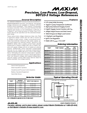 MAX6045 Datasheet PDF Maxim Integrated