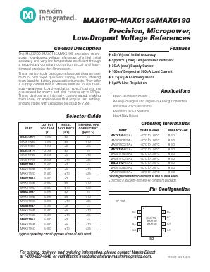 MAX6198 Datasheet PDF Maxim Integrated