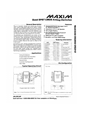 DG212CSE Datasheet PDF Maxim Integrated