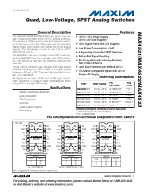 MAX4522CSE Datasheet PDF Maxim Integrated