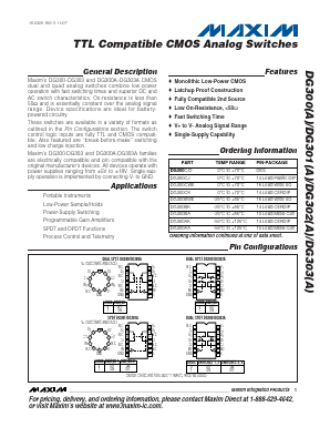 DG300A Datasheet PDF Maxim Integrated