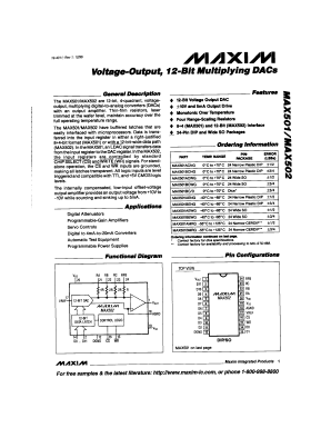 MAX501BCWG Datasheet PDF Maxim Integrated