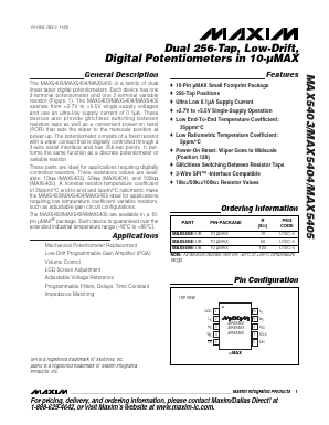 MAX5403 Datasheet PDF Maxim Integrated