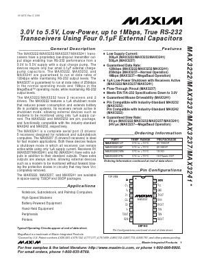 MAX3232CSE Datasheet PDF Maxim Integrated