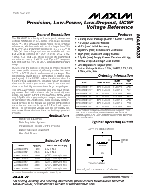 MAX6023EBT Datasheet PDF Maxim Integrated