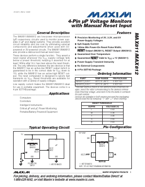 MAX812REUS Datasheet PDF Maxim Integrated