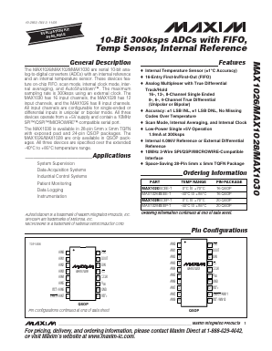 MAX1028 Datasheet PDF Maxim Integrated
