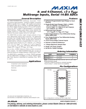 MAX1032BEUG+ Datasheet PDF Maxim Integrated
