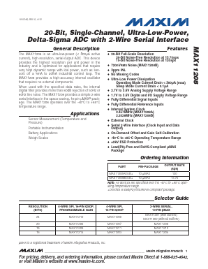MAX11208B Datasheet PDF Maxim Integrated