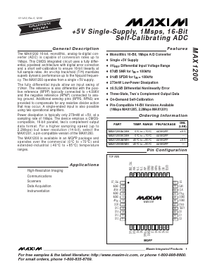 MAX1200AEMH Datasheet PDF Maxim Integrated