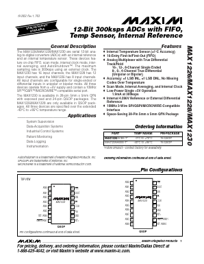 MAX1228BCEP-T Datasheet PDF Maxim Integrated