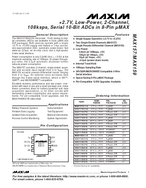 MAX159BCPA Datasheet PDF Maxim Integrated