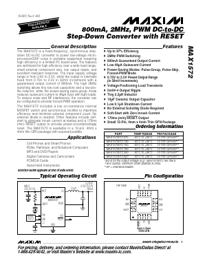 MAX1572ETC150 Datasheet PDF Maxim Integrated