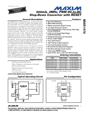 MAX1572ETC075 Datasheet PDF Maxim Integrated