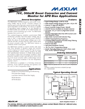 MAX15059BETE Datasheet PDF Maxim Integrated