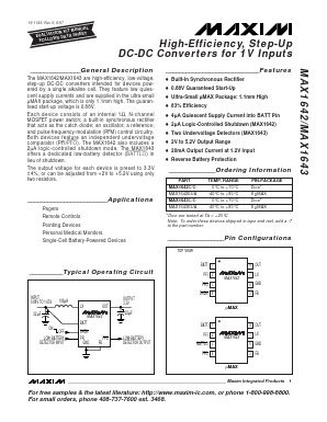 MAX1643 Datasheet PDF Maxim Integrated