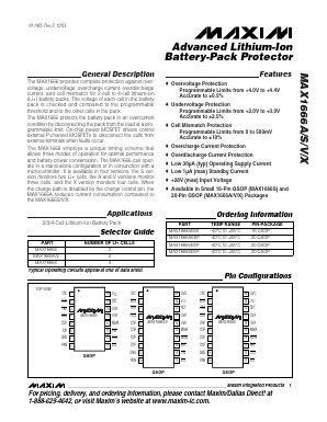 MAX1666V Datasheet PDF Maxim Integrated