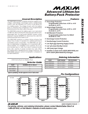 MAX1666X Datasheet PDF Maxim Integrated