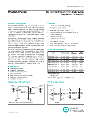 MAX1836ETT33-T Datasheet PDF Maxim Integrated