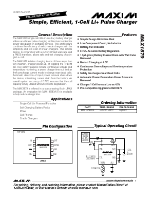 MAX1879 Datasheet PDF Maxim Integrated