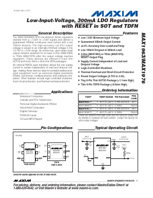 MAX1963EZT180-T Datasheet PDF Maxim Integrated