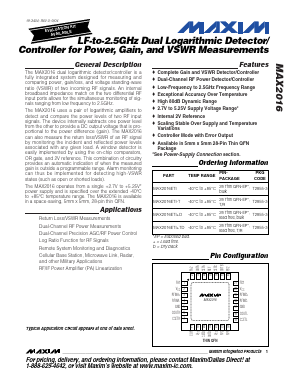 MAX2016ETI-T Datasheet PDF Maxim Integrated