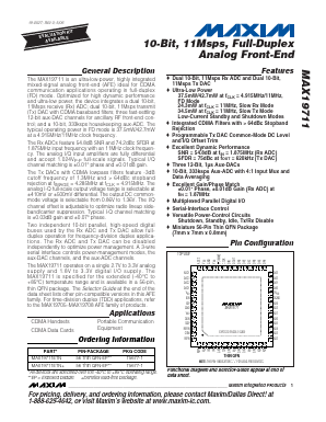 MAX19711 Datasheet PDF Maxim Integrated