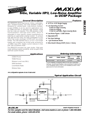 MAX2374EBT Datasheet PDF Maxim Integrated