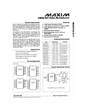 MAX311CWN Datasheet PDF Maxim Integrated
