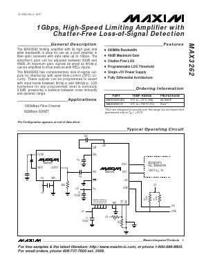 MAX3262CAG Datasheet PDF Maxim Integrated