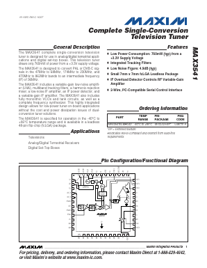 MAX3541 Datasheet PDF Maxim Integrated