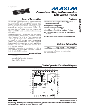 MAX3541ELM Datasheet PDF Maxim Integrated