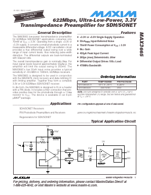 MAX3665D Datasheet PDF Maxim Integrated