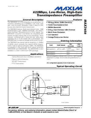 MAX3658BE/D Datasheet PDF Maxim Integrated