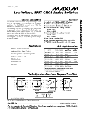 MAX4501C/D Datasheet PDF Maxim Integrated