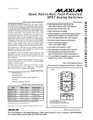 MAX4511C Datasheet PDF Maxim Integrated