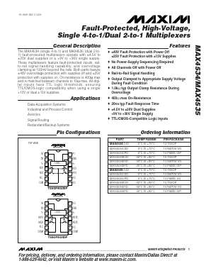 MAX4535 Datasheet PDF Maxim Integrated