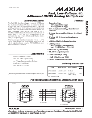 MAX4634EUB Datasheet PDF Maxim Integrated