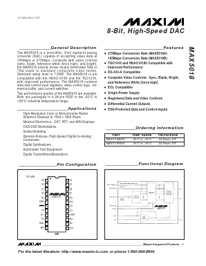 MAX5018A Datasheet PDF Maxim Integrated
