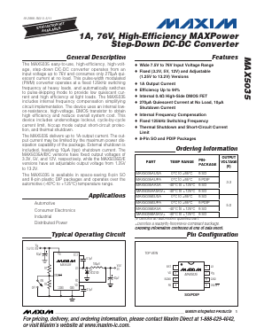 MAX5035BASA/V Datasheet PDF Maxim Integrated