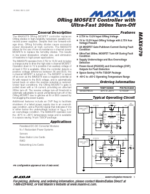 MAX5079EUD Datasheet PDF Maxim Integrated