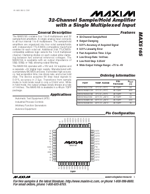 MAX5165 Datasheet PDF Maxim Integrated
