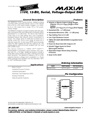 MAX5312EAE Datasheet PDF Maxim Integrated