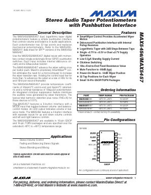 MAX5456 Datasheet PDF Maxim Integrated
