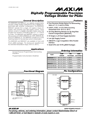 MAX5420 Datasheet PDF Maxim Integrated